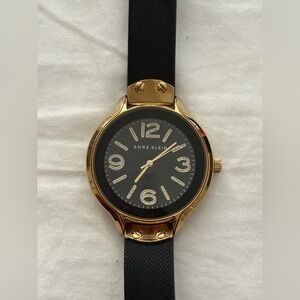 Anne Klein Gold Trimmed Black Watch